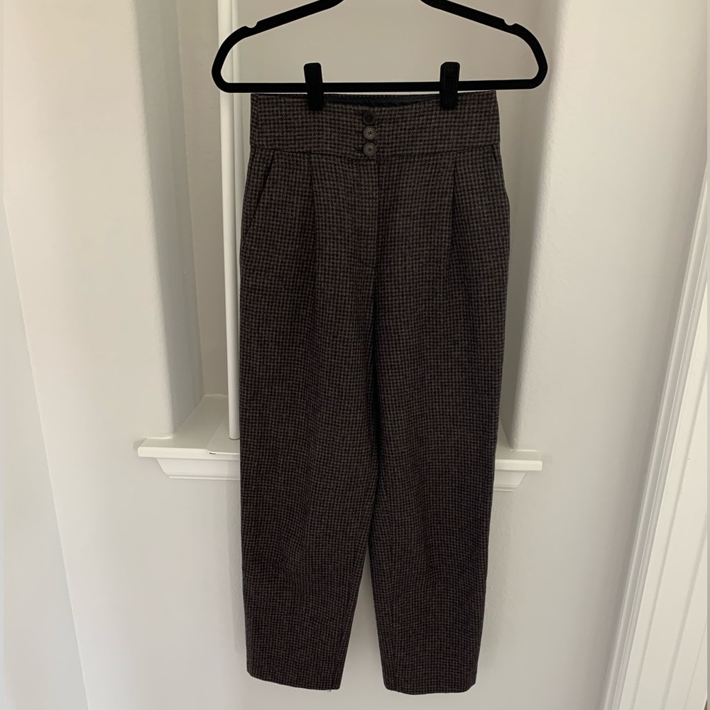 Massimo Dutti Wool Trousers With Buttons - image 1